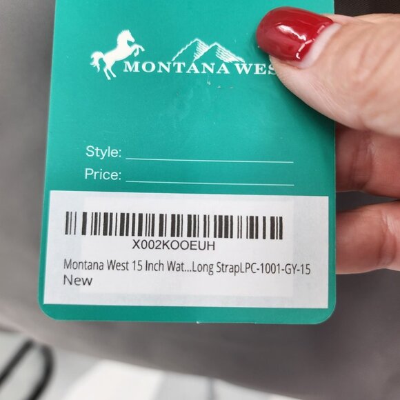 MONTANA WEST Gray 15" Waterproof Laptop Bag & Pouch NWT - Picture 6 of 9